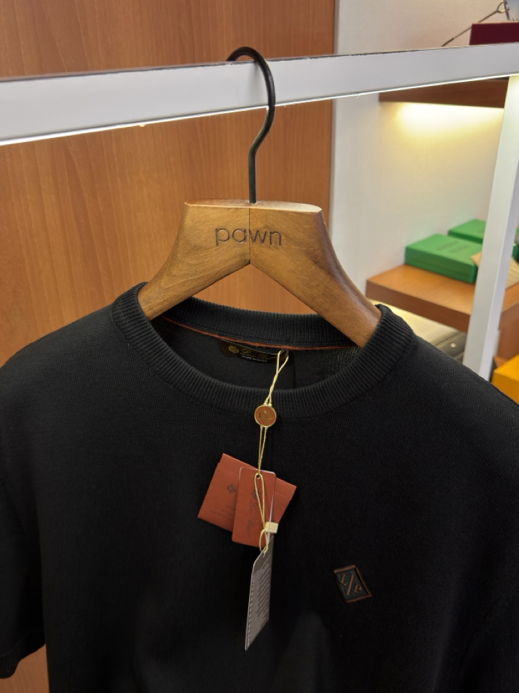 Loro Piana Logo İşlemeli Keten ve İpek Karışımlı T-shirt