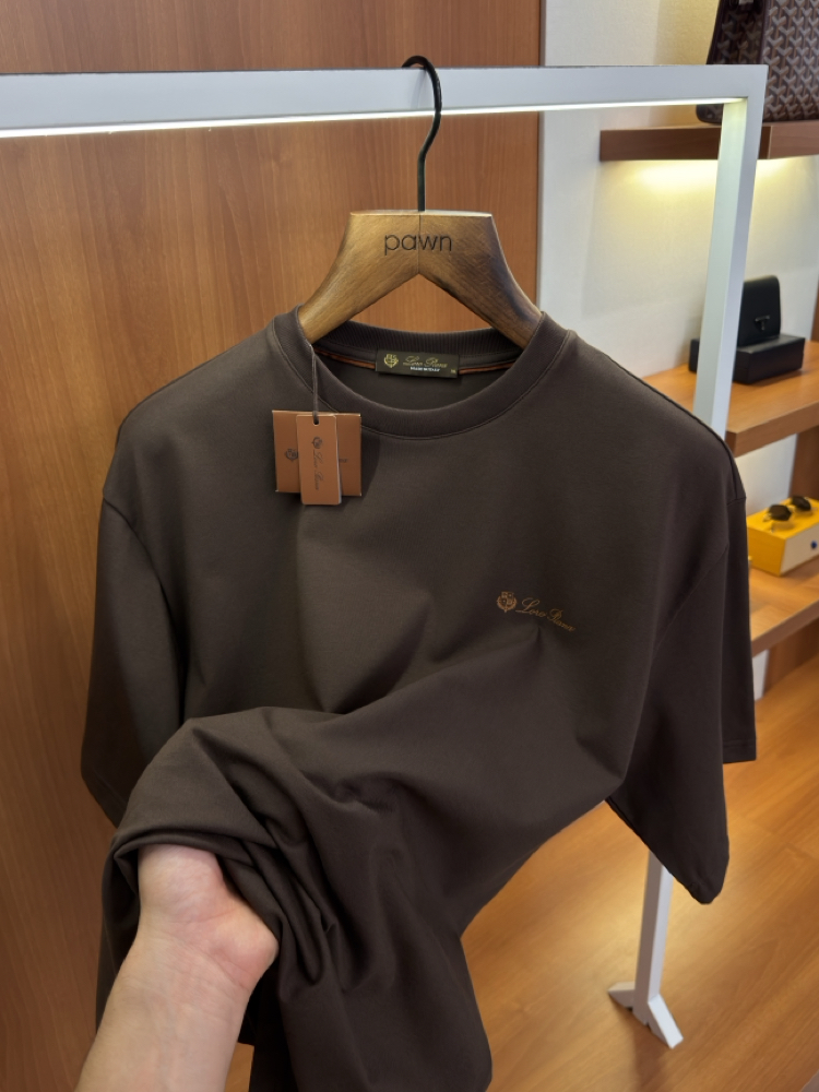 Loro Piana Merserize Kumaş Kahverengi T-shirt