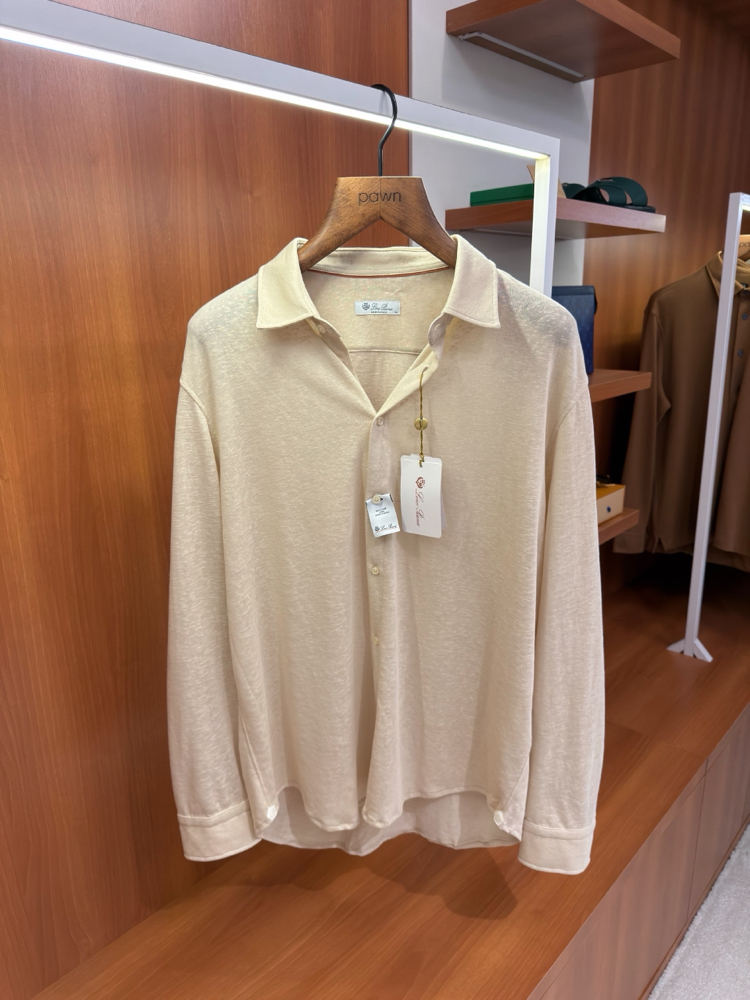 Loro Piana Krem Özel Kumaş Gömlek