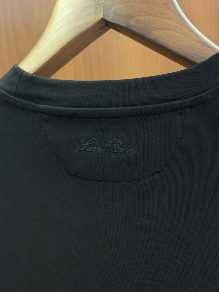 Loro Piana Pamuklu Ense Logo İşlemeli T-shirt