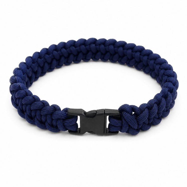 35 cm küçük ırk köpekler için lacivert paracord örme tasma 