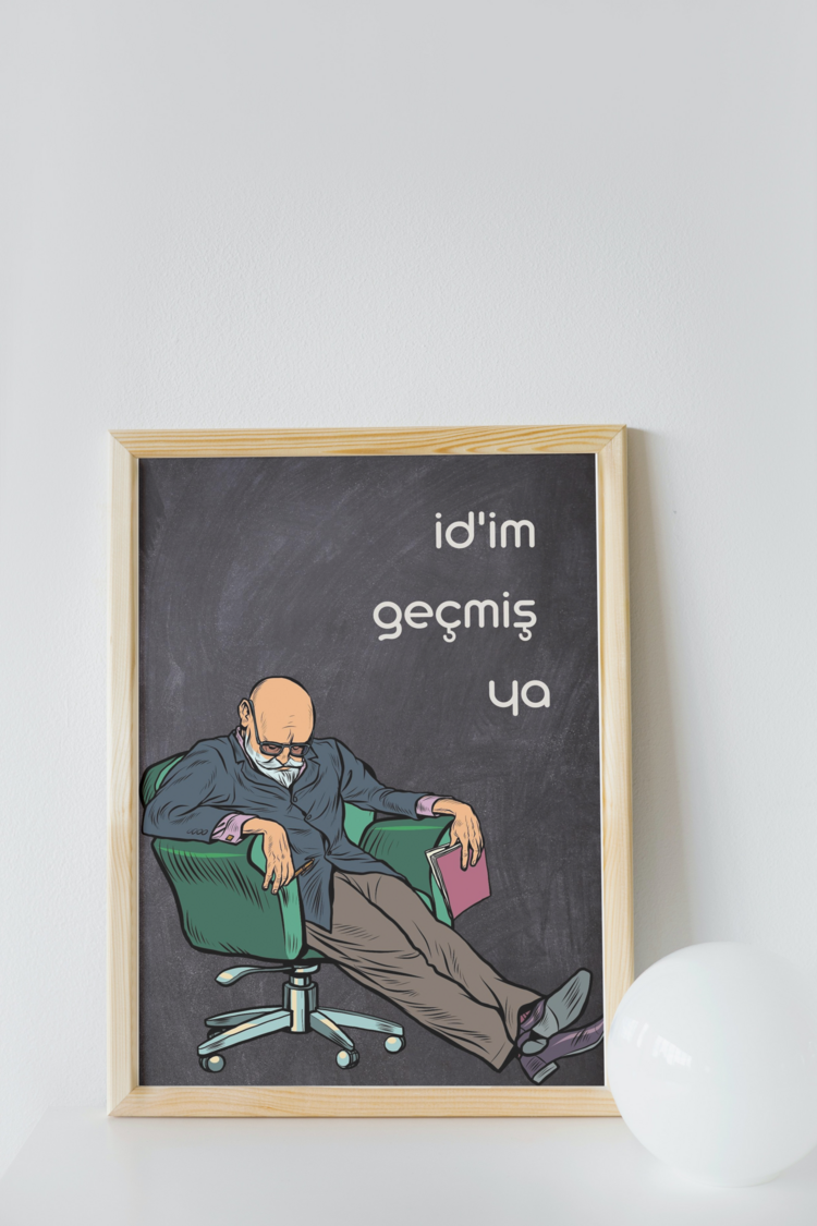 İD'İM GEÇMİŞ FREUD DİJİTAL POSTER