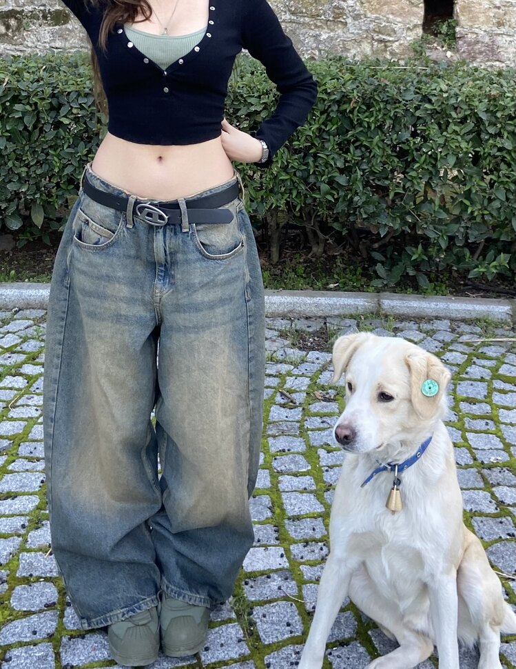 UNİSEX ESKİTMELİ DAMGALI JAYA JEAN
