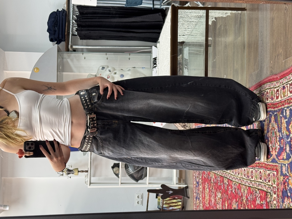 DÜŞÜK BEL ANSTRASİT COCOON BAGGY JEAN