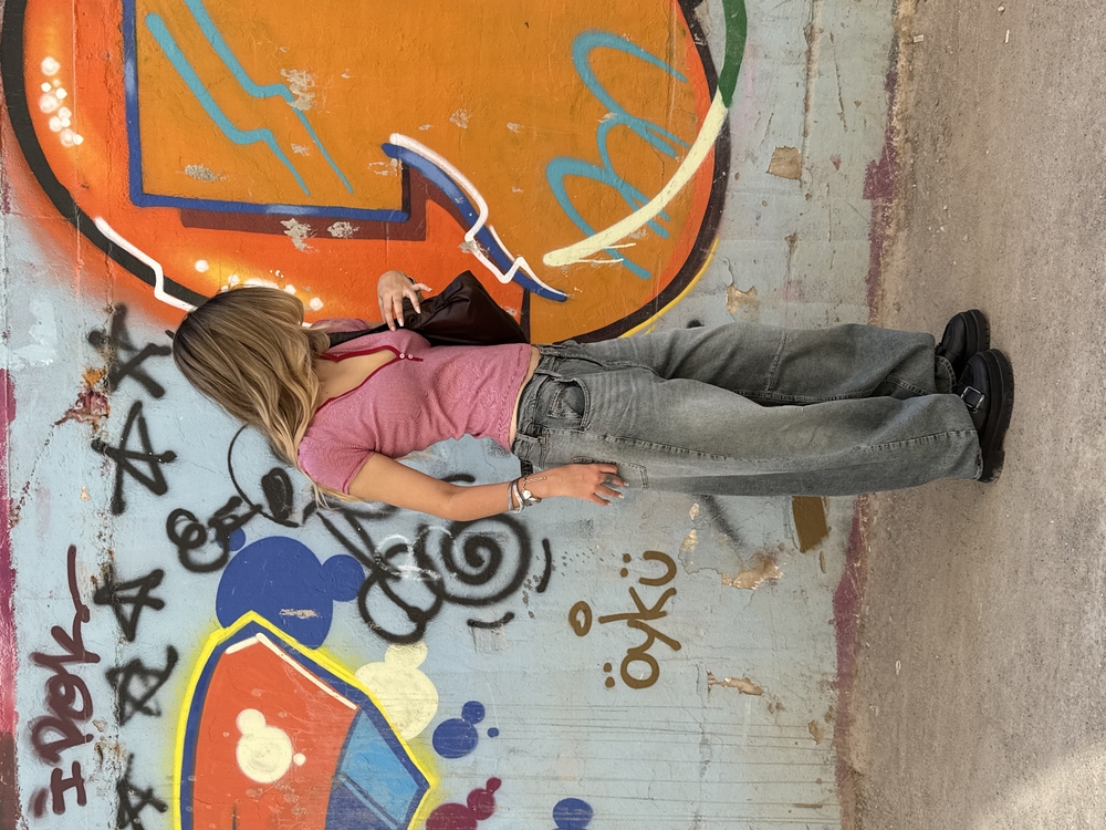 ARKASI KEMERLİ KİRLİ YEŞİL BAGGY JEAN
