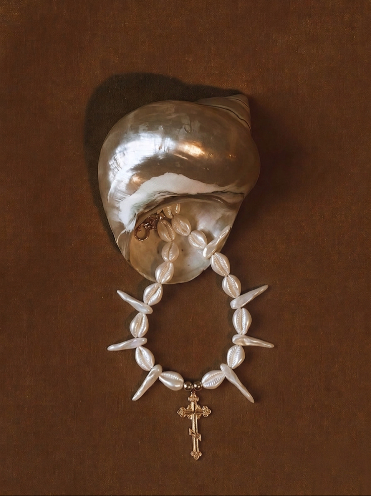 Saint Mother of Pearl | Özel Tasarım Doğal Sedef Choker
