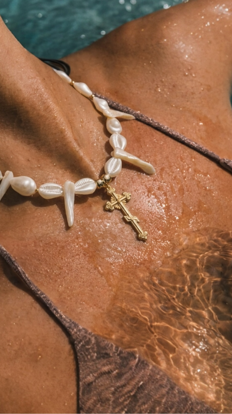 Saint Mother of Pearl | Özel Tasarım Doğal Sedef Choker