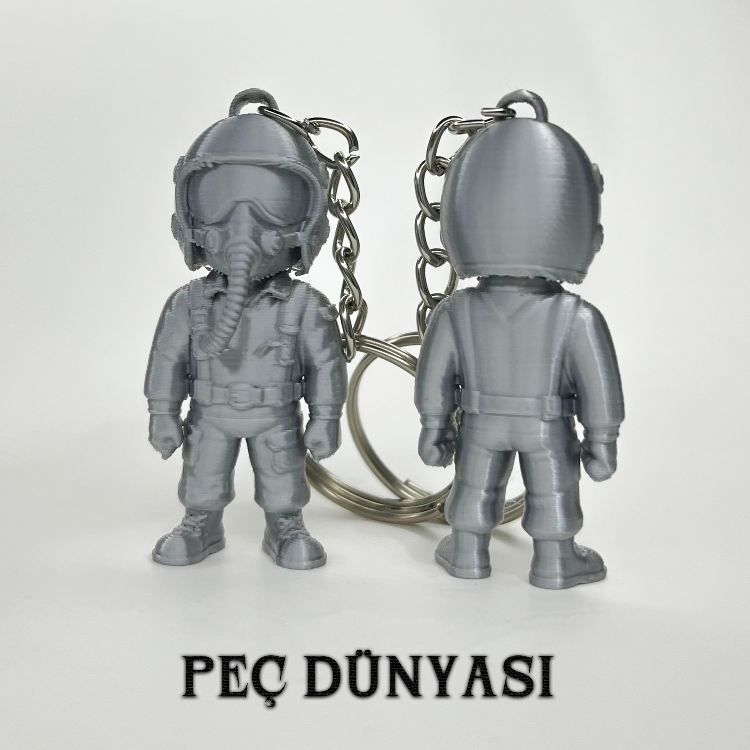 3D Pilot Modeli Anahtarlık