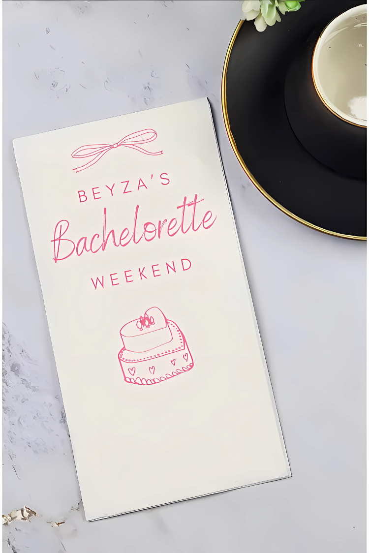 Bachelorette Baskılı Bekarlığa Veda Peçetesi İsme Özel Baskılı 15'li 33x33