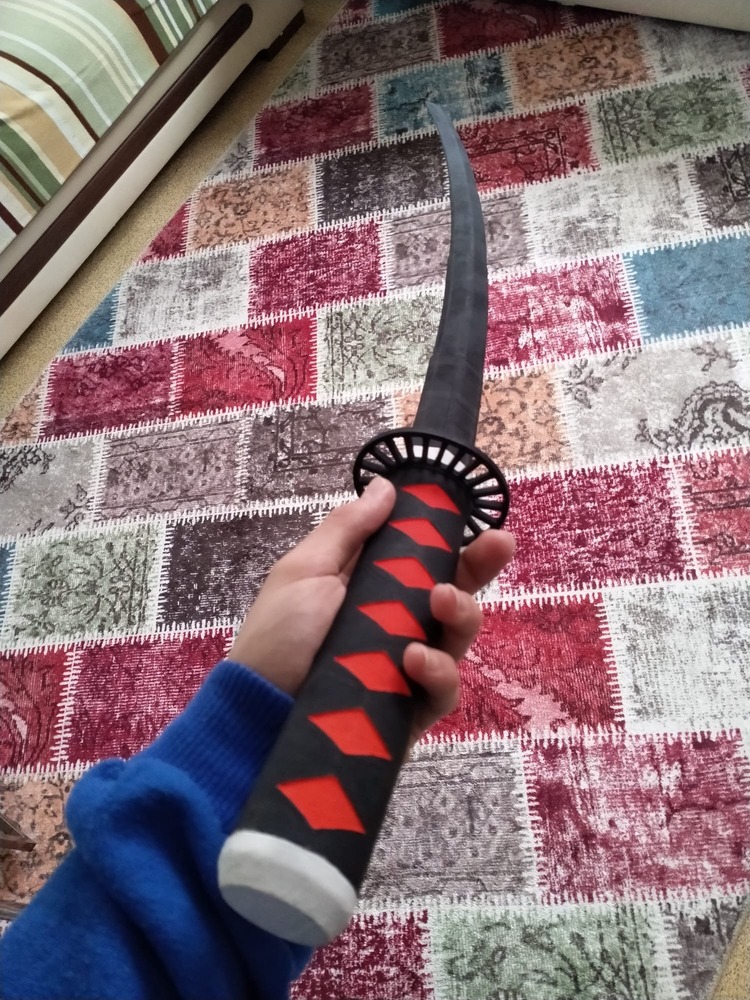 Katlanabilen curved katana