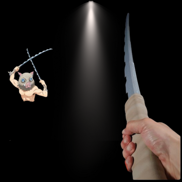 Inosuke Katlanır Katana - BOYASIZ
