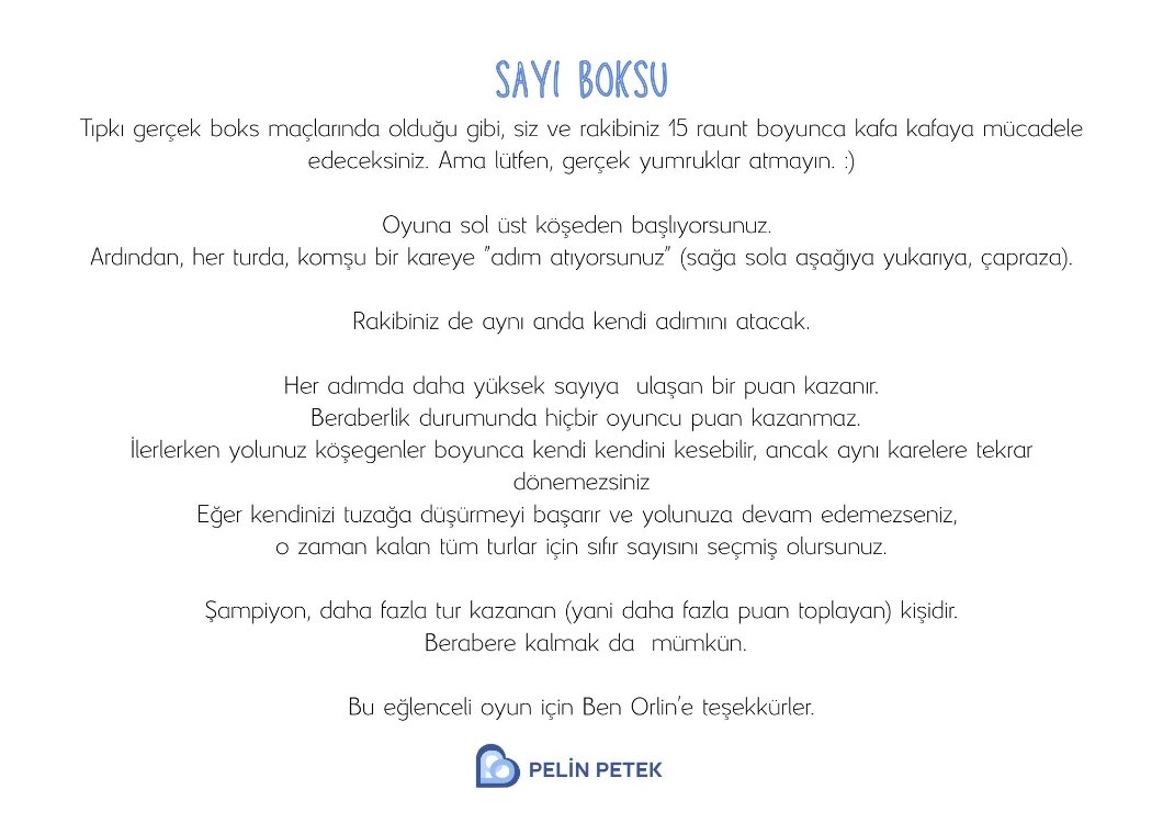 Sayı Boksu Oyunu