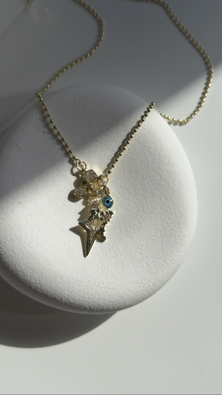 Anita Charm Kolye (Taşlı kalp Charm)