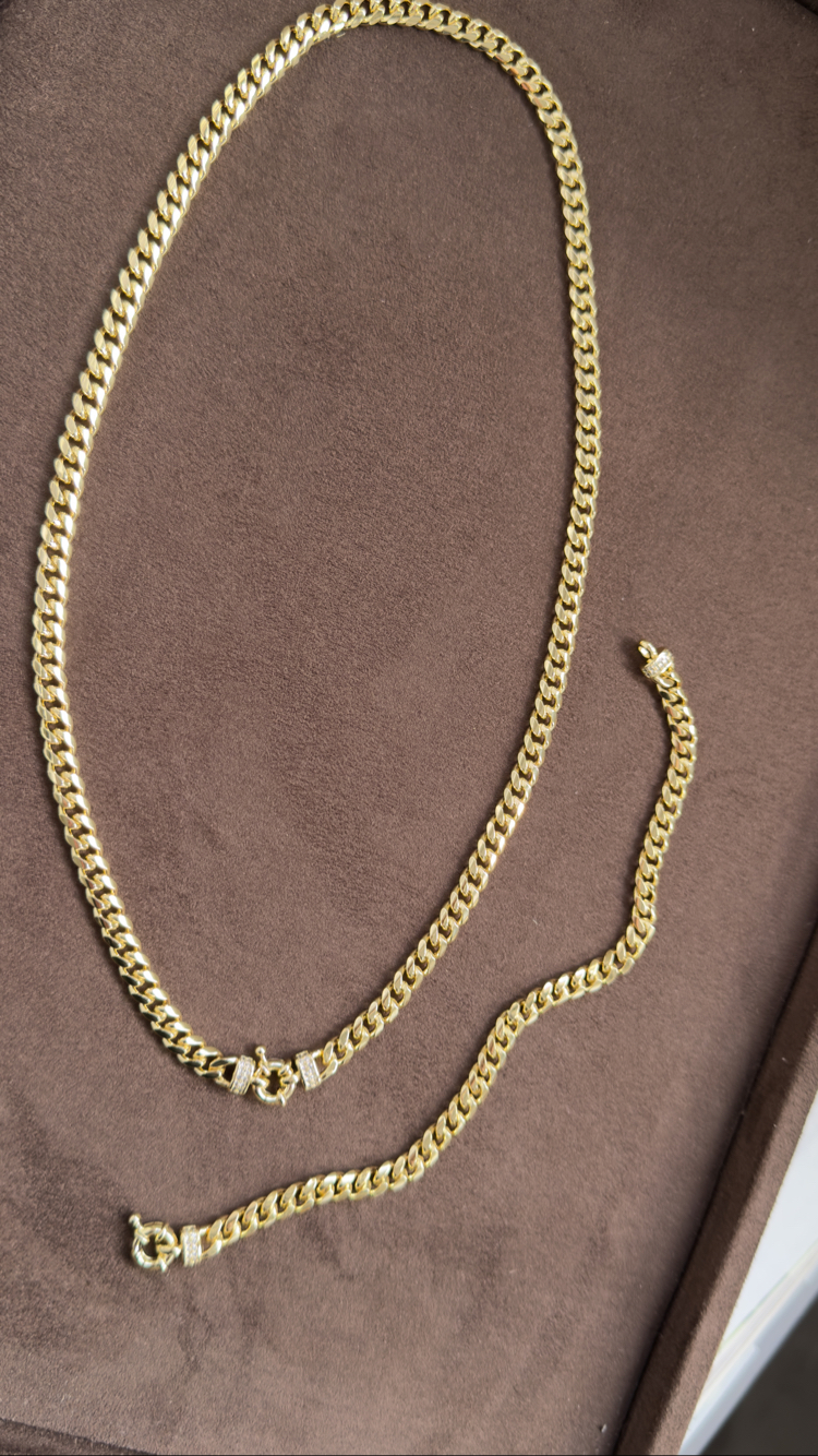 Özel Üretim 14k RİSA İnce Gurmet Set -50- cm