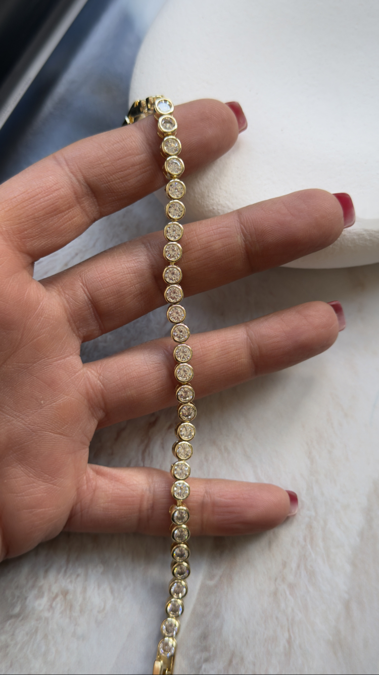 Özel Seri 14k Gold Çerçeveli Suyolu Bileklik 