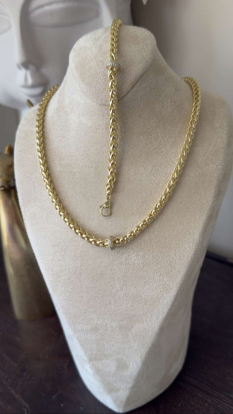 Özel Seri 14k Aris Kolye & Bileklik Set