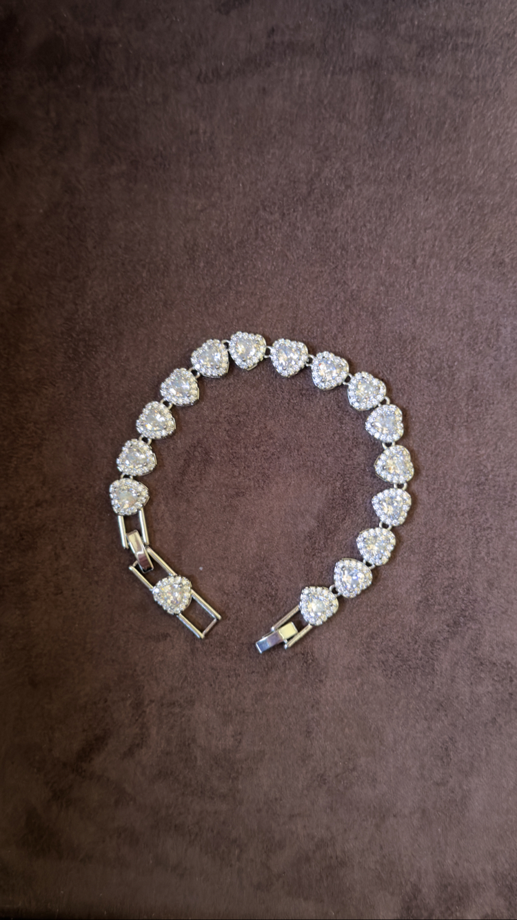 Luxury Halo Tennis LOVE Bileklik 
