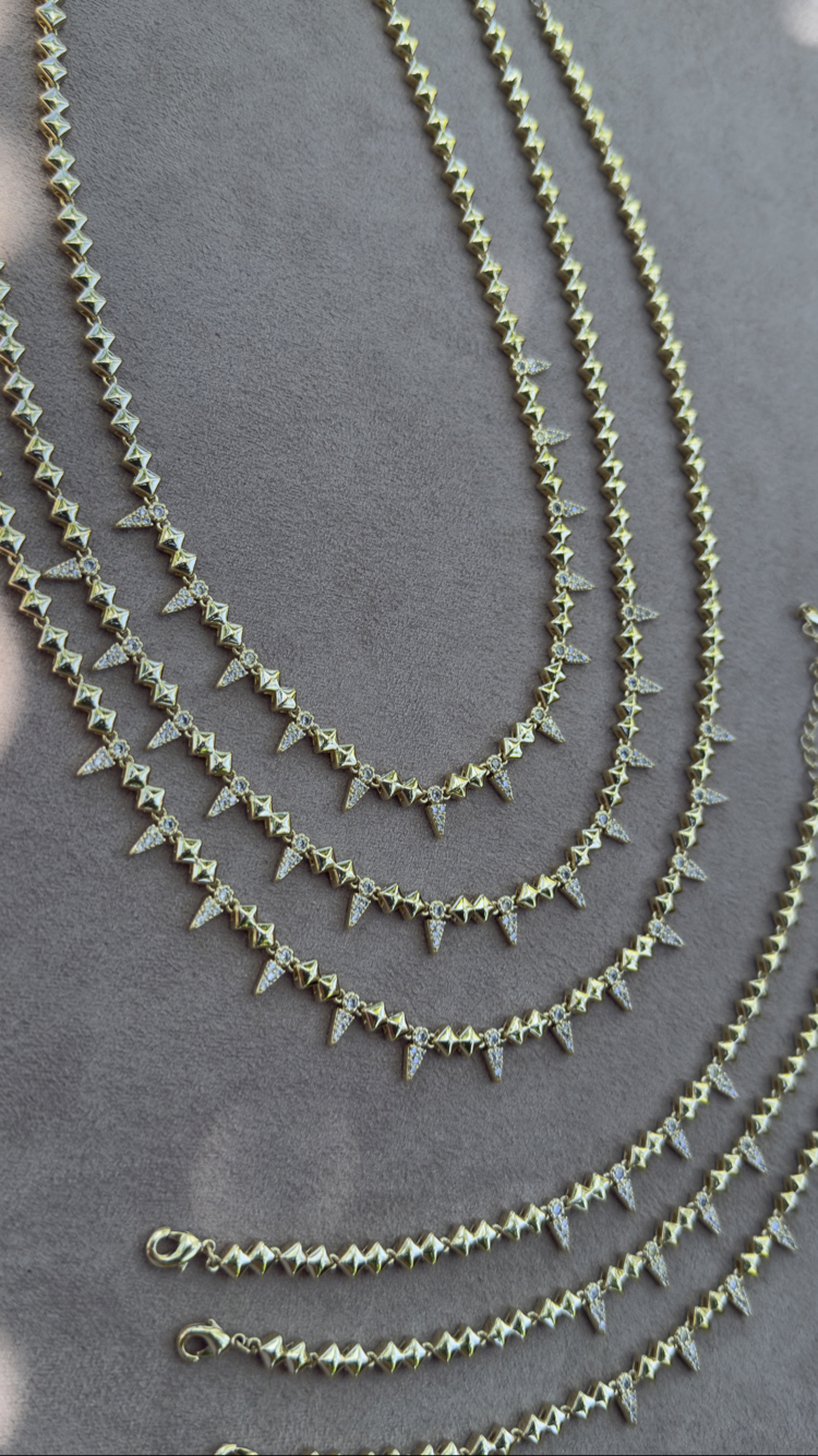 Özel Seri 14k Riva Kolye Bileklik Set 