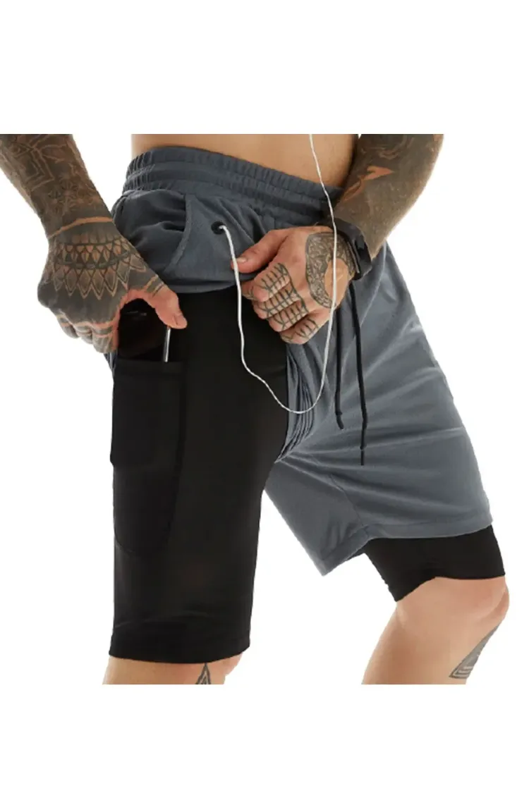 Unisex Koşu Ve Antrenman Sporcu Şortu 2 in 1