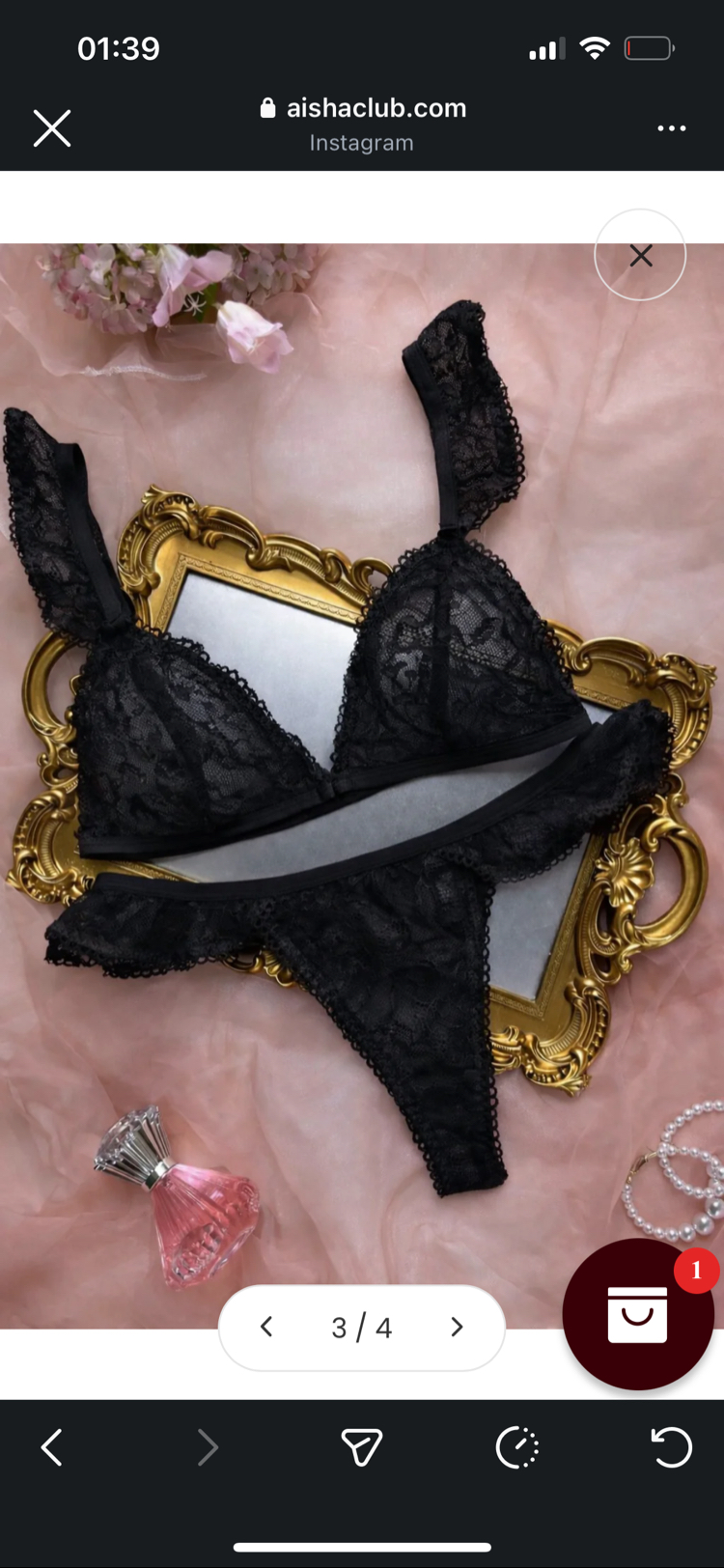 Peony Dark: Fırfır Detaylı Dantel Takım