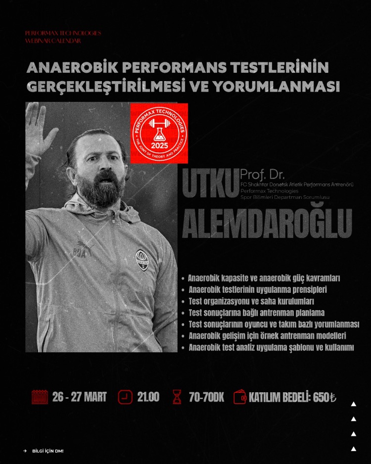 Anaerobik Testler + Kinematik Veriye Dayalı Metrikler+ Seçeceğiniz 2 Offline Eğitim