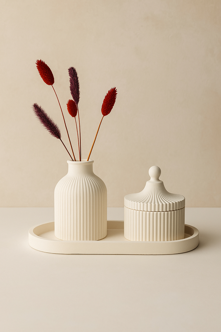 El Yapımı 3 Parça Dekoratif Set  – Minimalist Dekor