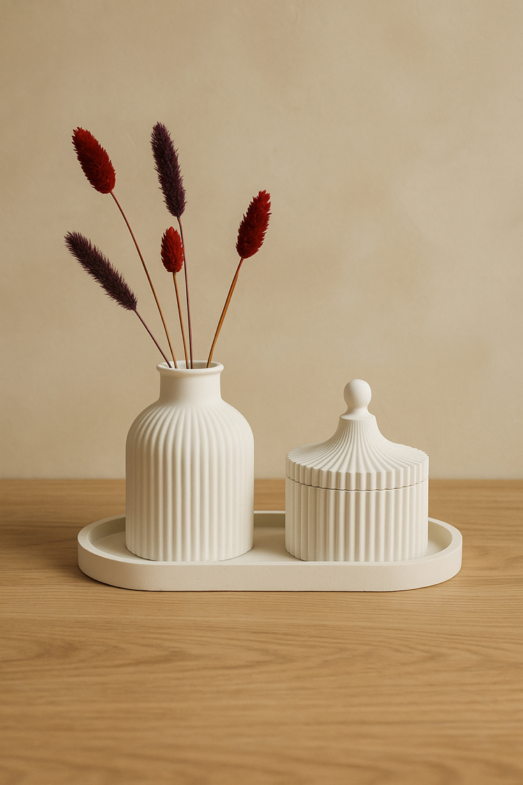 El Yapımı 3 Parça Dekoratif Set  – Minimalist Dekor