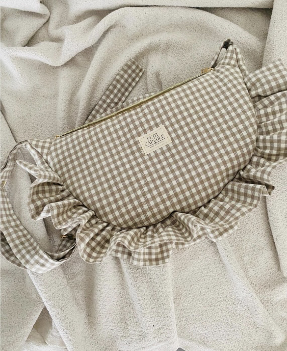 Vizon kareli Ruffle Bag