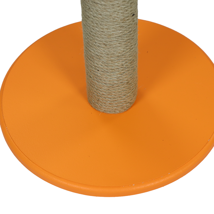 Petody Tangerine – 50 cm Renkli Kapaklı Doğal Jüt Kedi Tırmalama Direği