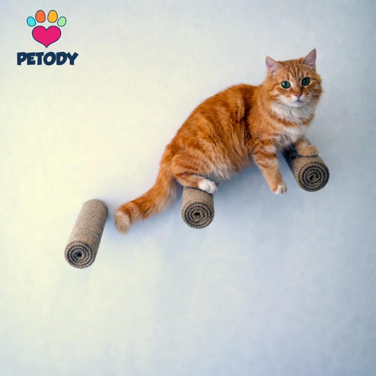 Ascent - Petody Doğal Ahşap Kedi Merdiveni 3 Adet