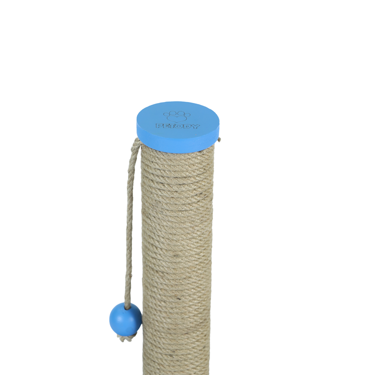 Petody Ocean – 50 cm Renkli Kapaklı Doğal Jüt Kedi Tırmalama Direği