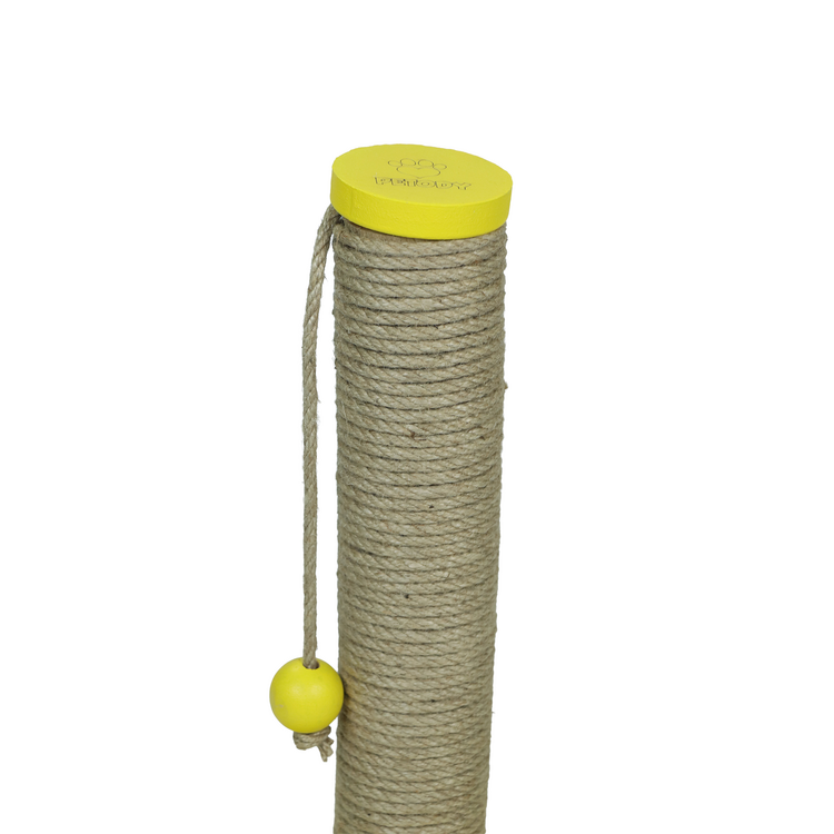Petody Sunny – 50 cm Renkli Kapaklı Doğal Jüt Kedi Tırmalama Direği