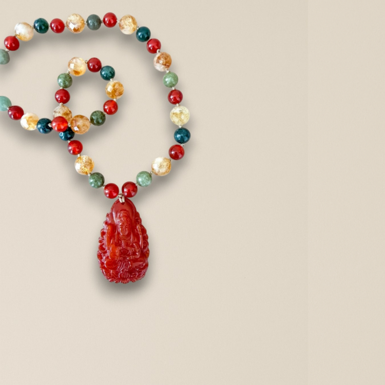 Sacro Rosso | Doğal Taş Kolye