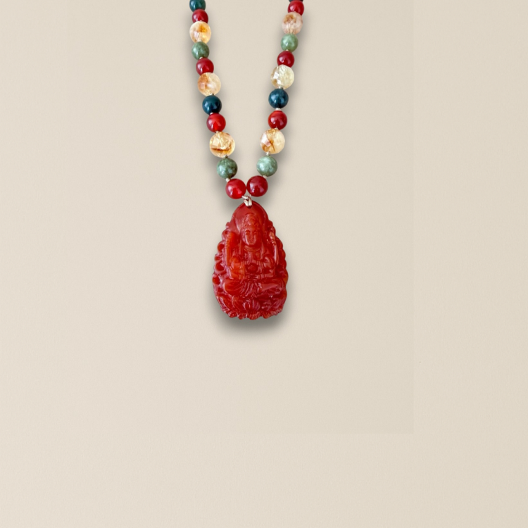 Sacro Rosso | Doğal Taş Kolye