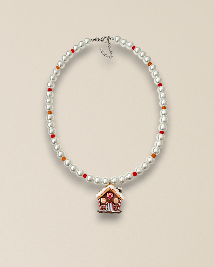 Cam incili Home Charm Kolye 
