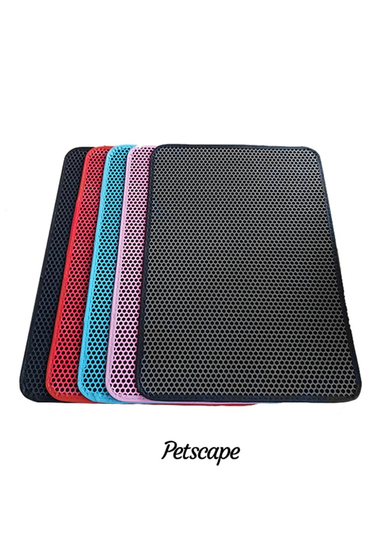Petscape Elekli Kedi Tuvaleti Önü Paspası–Çift Katmanlı Sert Plastik 60x42cm