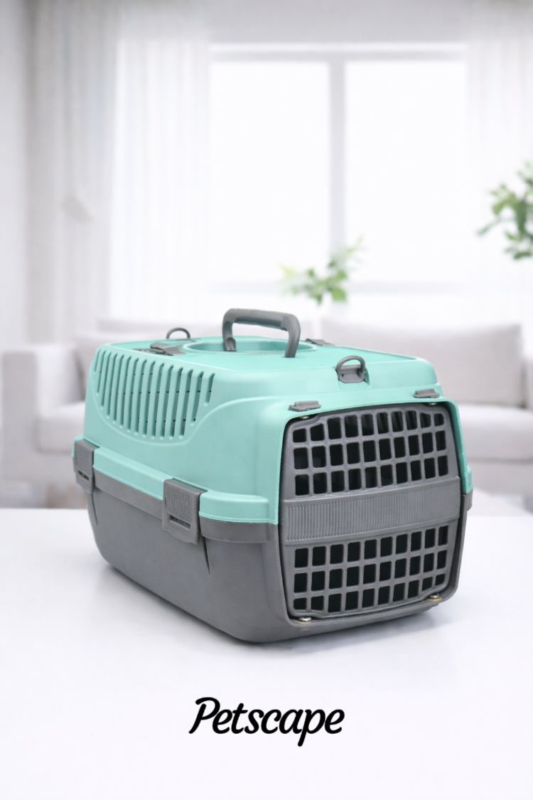 Petscape Kedi Köpek Taşıma Çantası Sert Plastik Havalandırmalı Puset