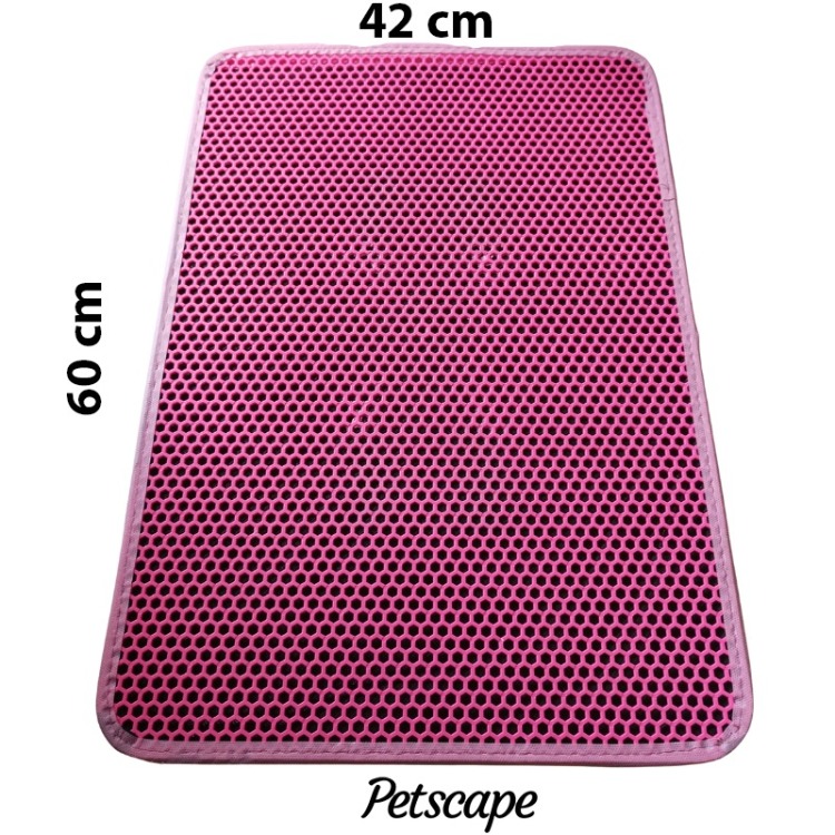 Petscape Elekli Kedi Tuvaleti Önü Paspası–Çift Katmanlı Sert Plastik 60x42cm