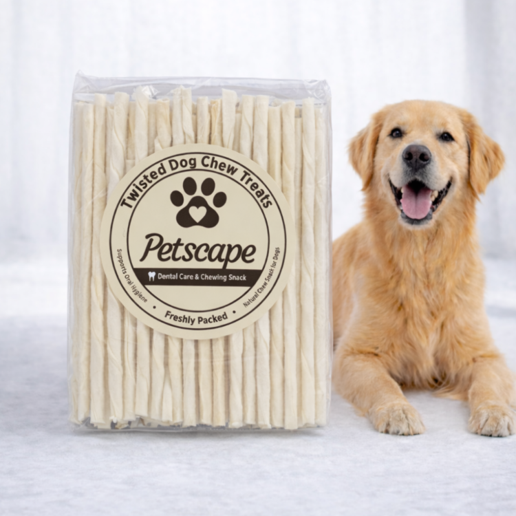 Petscape Burgu Köpek Ödülü Twisted Çiğneme Çubuğu Katkısız Diş Sağlığı