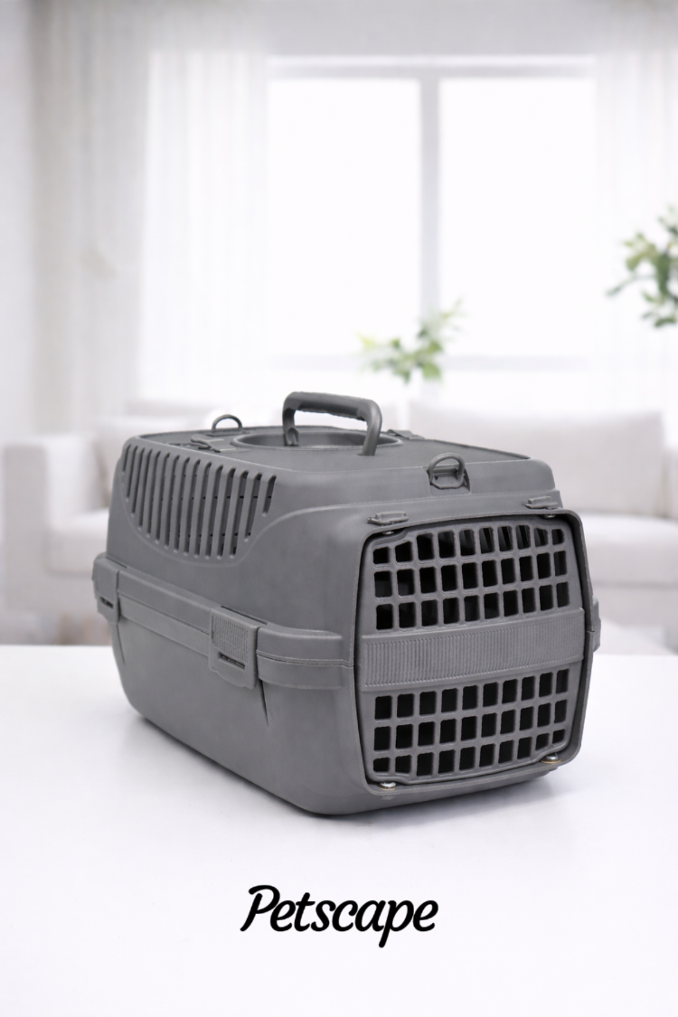 Petscape Kedi Köpek Taşıma Çantası Sert Plastik Havalandırmalı Puset