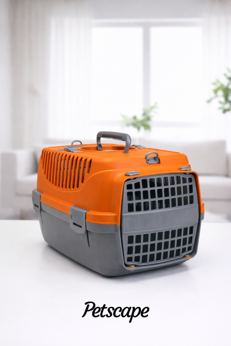 Petscape Kedi Köpek Taşıma Çantası Sert Plastik Havalandırmalı Puset