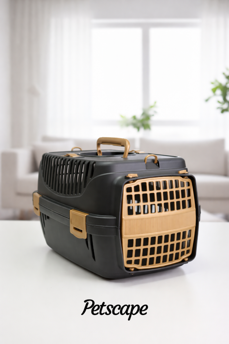 Petscape Kedi Köpek Taşıma Çantası Sert Plastik Havalandırmalı Puset