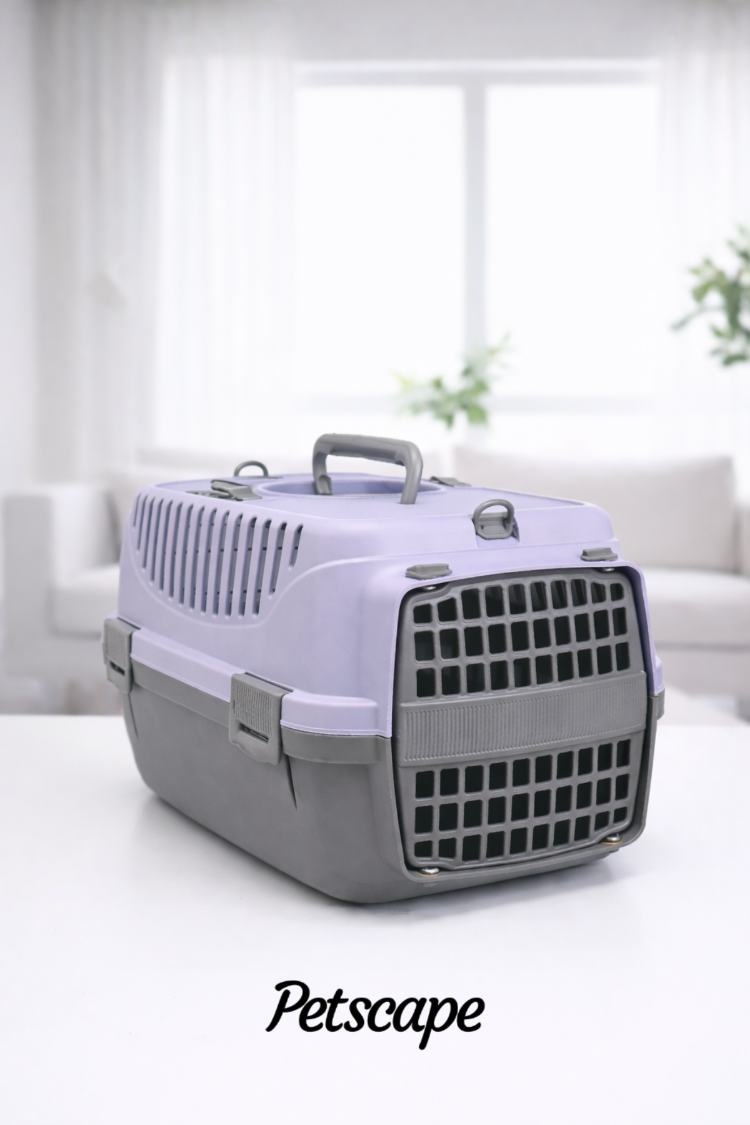Petscape Kedi Köpek Taşıma Çantası Sert Plastik Havalandırmalı Puset