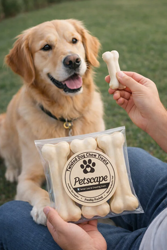 Petscape Taze Paketlenmiş Diş Kaşıyıcı Köpek Ödülü Diş Sağlığı Çiğneme Kemiği