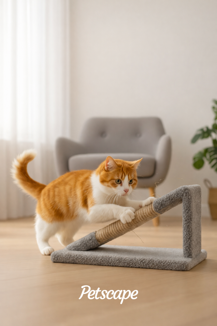 Petscape Sisal İpli Eğimli Kedi Tırmalama Tahtası (Karışık renk gönderilmektedir)