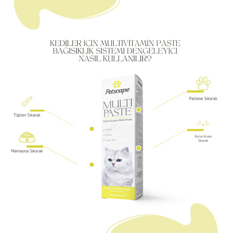 Kedi Multivitamin Macun İştah Açıcı Bağışıklık Destekleyici Multivitamin Paste 100 g