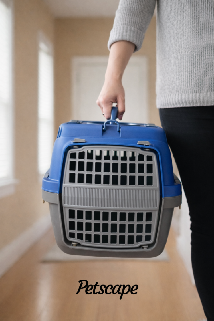 Petscape Kedi Köpek Taşıma Çantası Sert Plastik Havalandırmalı Puset