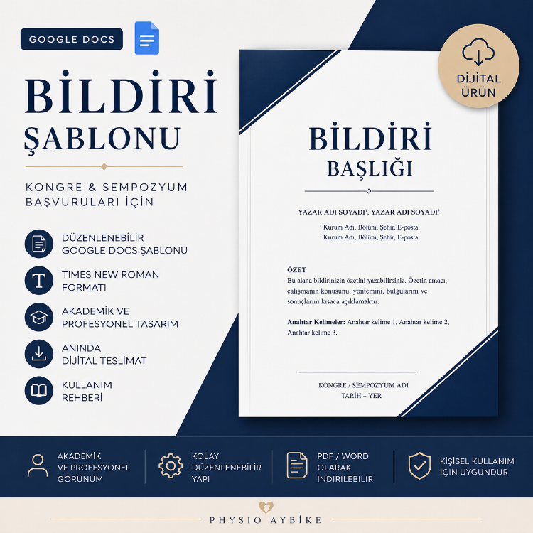 BİLDİRİ ŞABLONU | GOOGLE DOCS