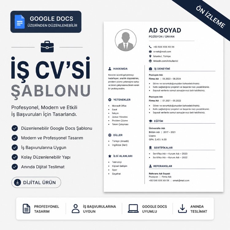 İŞ CV ŞABLONU 2 | GOOGLE DOCS