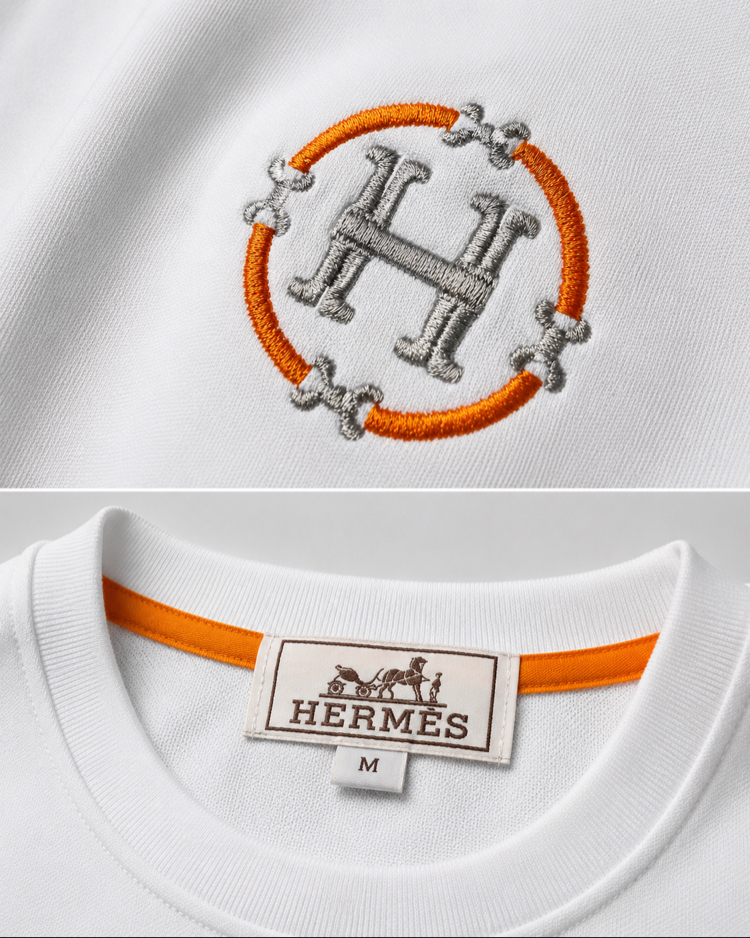 Hermes ince kırışmaz kumaş    T-shirt ( İthal )